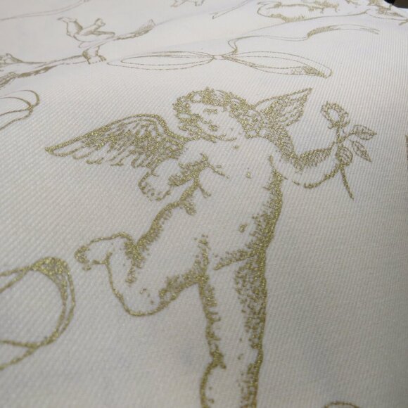 Fabric CHERBS Light Cream with Warm Gold (Baby Angels) Heavy Weight 2.5 lbs - Picture 3 of 11